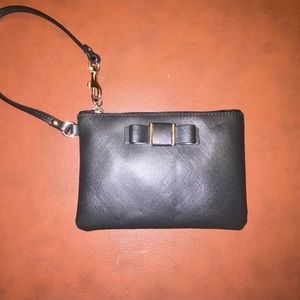 Coach Leather Wristlet with bow